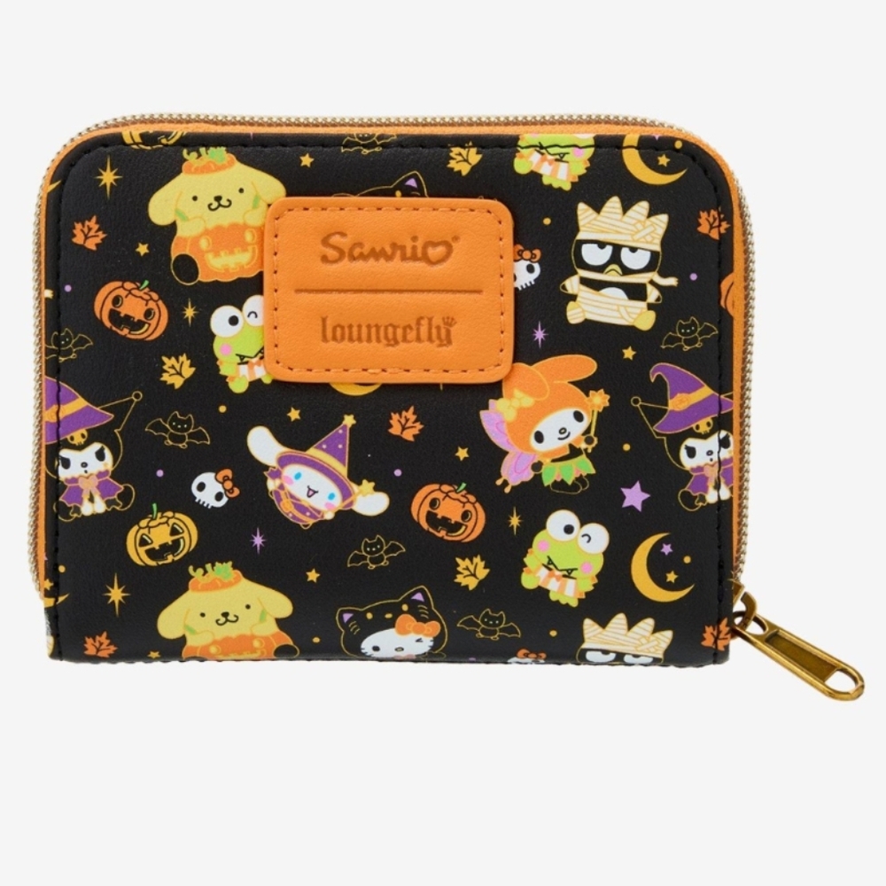 Sanrio Loungefly Halloween Hello Kitty & Friends Zip Wallet New With Tags!